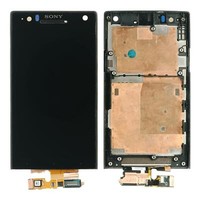 Original Sony Xperia S Lt26I Display Lcd Frame Touchscreen Glas Black