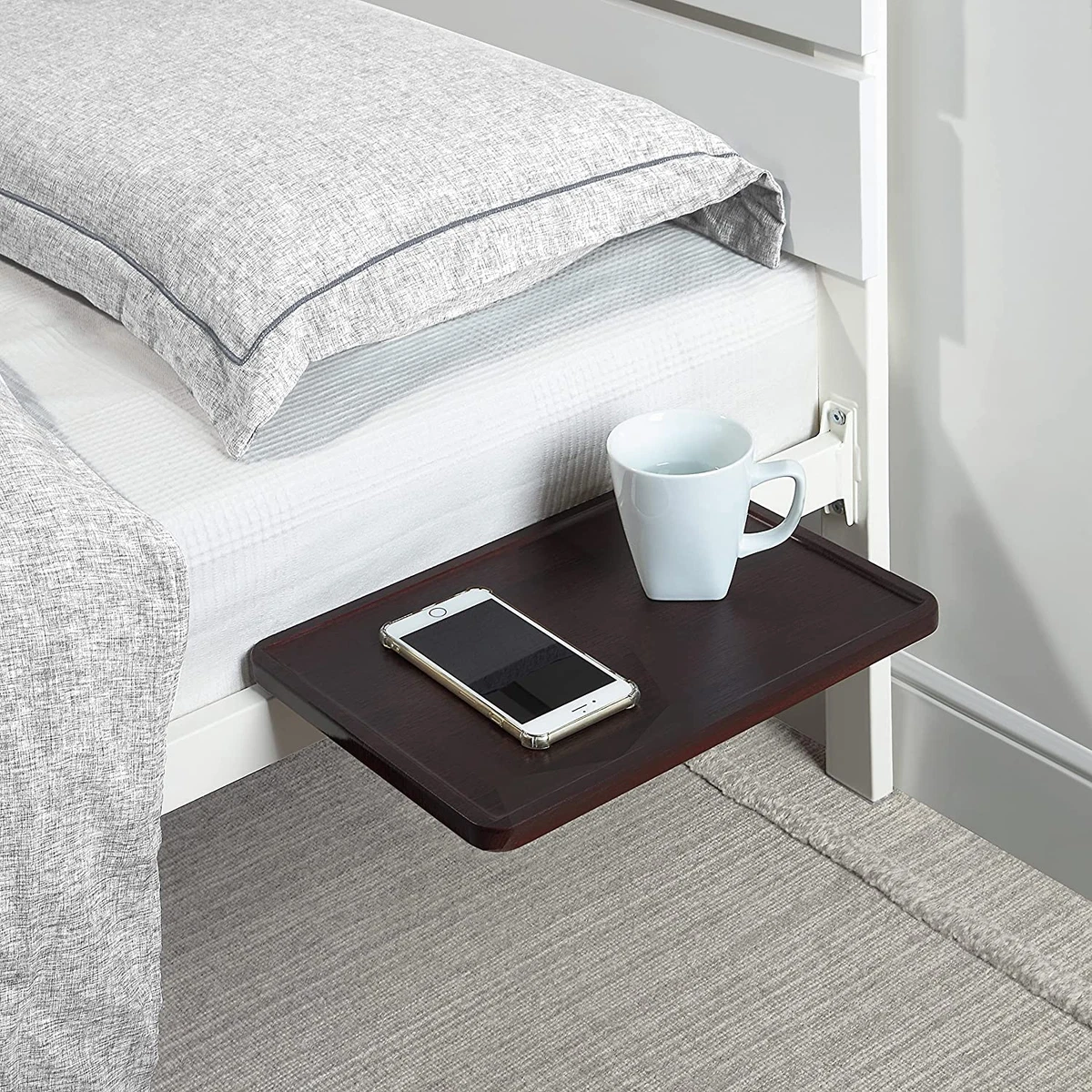 Bedside Shelf Office Divider Shelf Clamp on Shelf for Bunk Bed