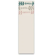 Thankful, Grateful, Blessed Magnetic Notepad for Refrigerator List Notepad