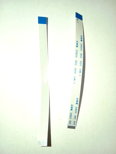 2x awm 20624 80c 60v 10 cm 6 p  pin 1mm FPC FFC Ribbon Flat Cable Opposite Size
