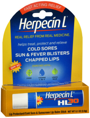 Herpecin-L HL 30 Lip Protectant Cold Sore & Sunscreen Lip Balm 0.1oz