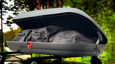 Dachträger Aguri + Dachbox 132x78x34,5 320 Liter Für VOLKSWAGEN Touareg 14-18