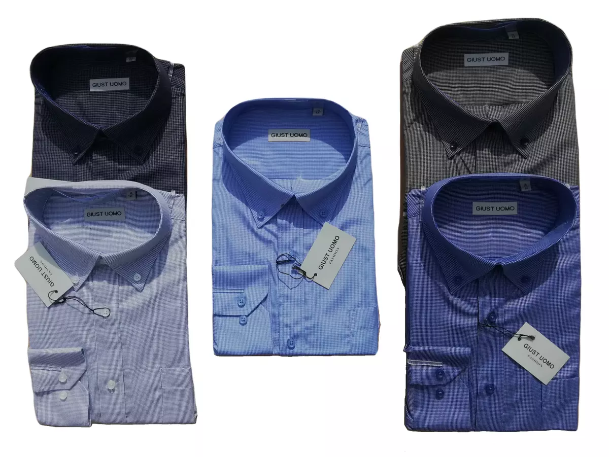 Camicia Uomo Manica Lunga Con Taschino Regular Fit Fit39 46 eBay