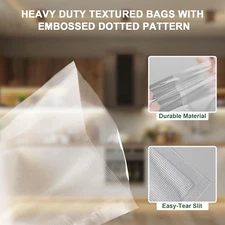 Vacuum Sealer Bags for Food - 200 Quart 8'' X 12'' Pre-Cut Food Saver Bags Qu...