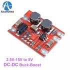1/5/10PCS Auto Buck-Boost Converter DC 2.5V-15V to 5V Step Up Down Power Module