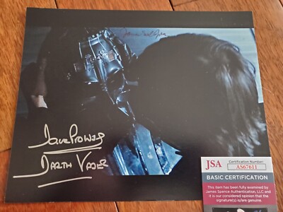 STAR WARS DAVE PROWSE JAMES EARL JONES SIGNED 8X10 PHOTO JSA COA JAMES SPENCE 