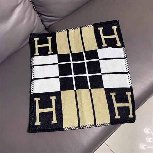Neu H-Letter Wolle Kaschmir Kissenbezüge Kissenbezug Kissenhülle 45X45CM Kissen - Bild 3 von 31