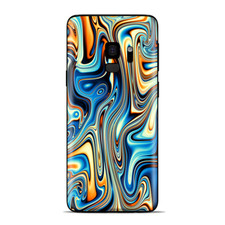 Samsung Galaxy S9 Skins Wrap - blue orange psychadelic oil slick