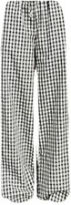 LADIES WOMENS ELASTICATED PLAZZO FLARED TROUSERS SUMMER LOUNGE PANTS SIZE 8-26