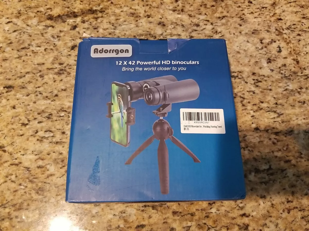 12x42 Binoculars for Adults Adorrgon HD Low Light Vision Phone