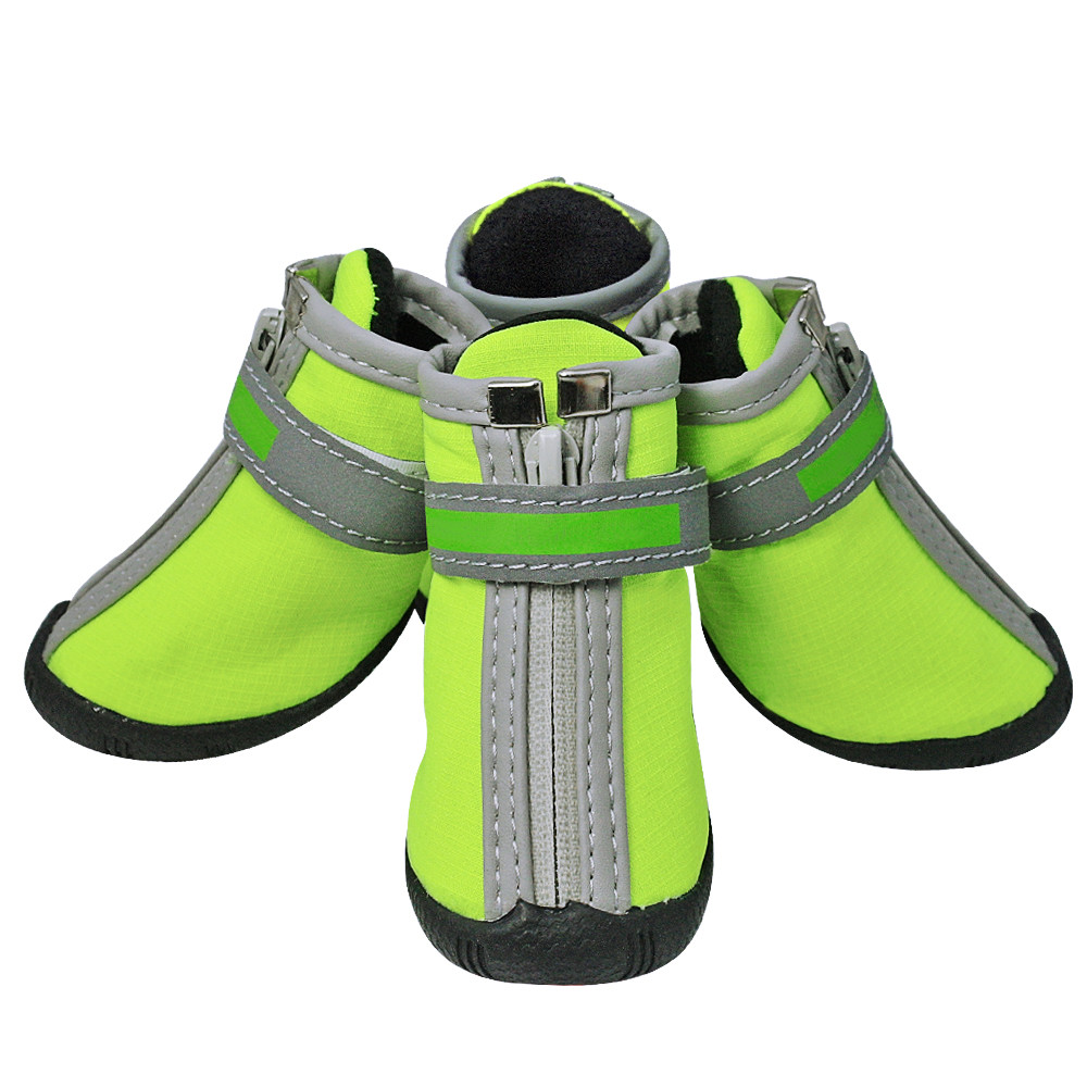 4pcs Dog Shoes Small Large Dog Boots Pet Snow Rain Booties Reflective