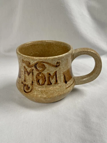 Vintage 1970' s Pottery Craft U.S.A Ceramic Mom Mug Retro MCM STONEWARE USA