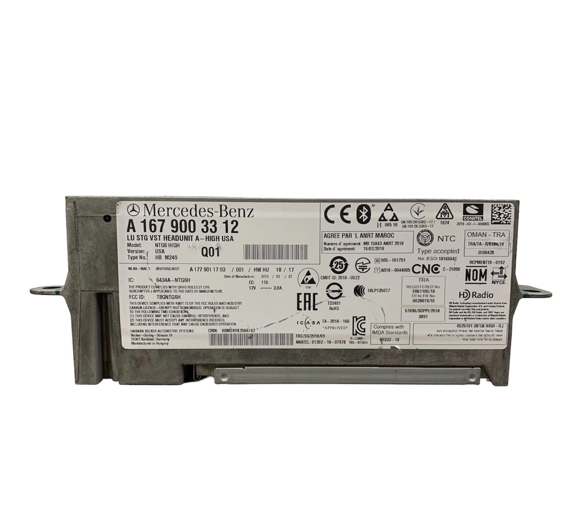 Mercedes Benz MBUX NTG6 High Headunit W177 W167 W247 GLE Car
