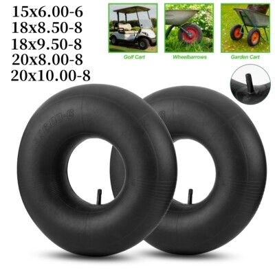 SECURA Reifen-Set 18x8.50-8 - 2 Reifen Inkl. Schläuche, Gerades Ventil - Für Rasentraktor & Aufsitzmäher