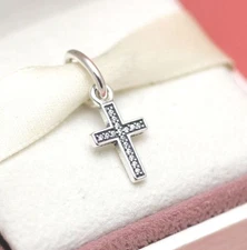 * New! Authentic Pandora Faith Cross Dangle  Jesus 791310CZ