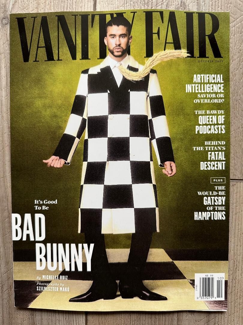2023 BAD BUNNY October Issue VANITY FAIR Magazine ARTICIAL INTELLIGENCE Podcasts