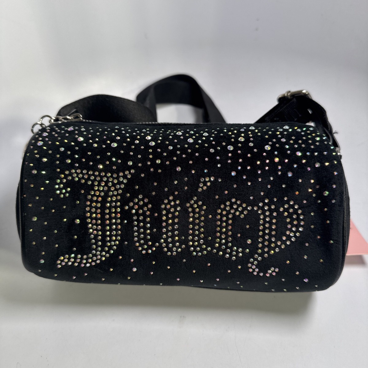 Juicy Couture Let It Shine Roll Bag Black Velvet With