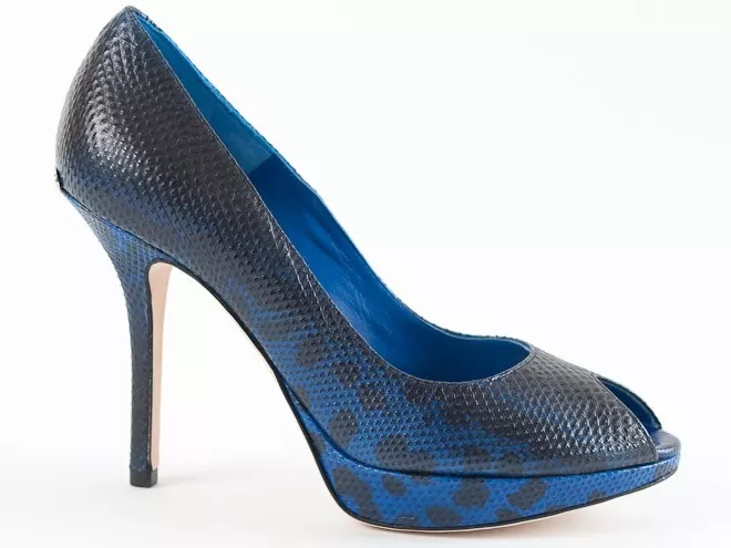 Chaussures neuves en cuir peau de serpent bleu Dior taille 39 US 9