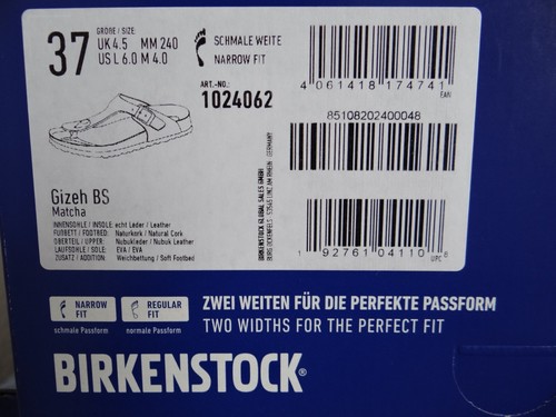 Birkenstock GIZEH Zehentrenner Sandalen Soft Footbed Matcha Grün Schmale Gr.37 - Bild 10 von 10