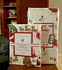 Pottery Barn holiday Christmas Rudolph Toddler baby Crib Sheet BED SET Disney 2