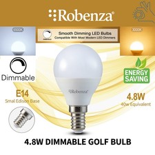 4.8W Dimmable Round Golf LED Light Bulb E14 Warm White/Day Light G45 Lamp UK