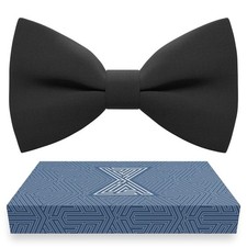 Pre-Tied Clip-On Bowties for Men Kids - Solid Color Formal Wear Accessories