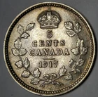 1917 Canada 5 Cents Silver — photo from another recent sale