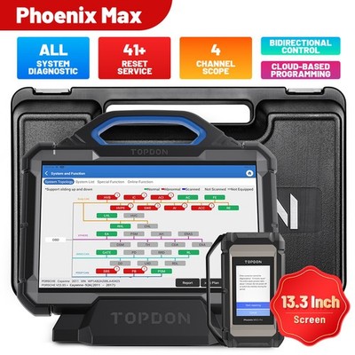 TOPDON Phoenix Max 13.3'' Touch 8GB+256GB Full System ECU Programming Scanner