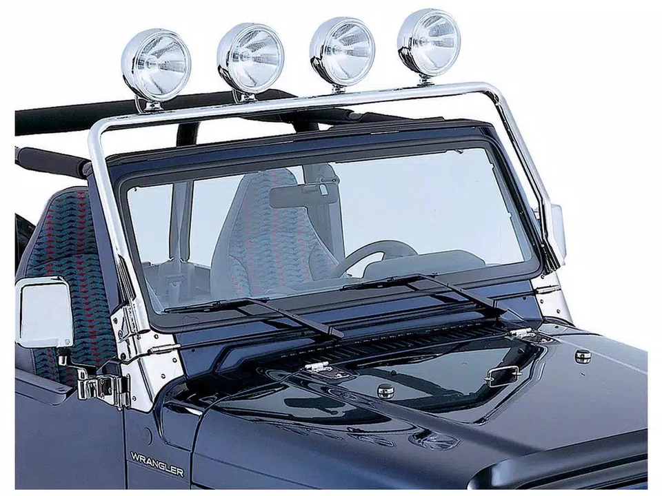 Rugged Ridge Light Bar Full Frame Black 11232.01 Fits 1997-2006 Jeep Wrangler TJ Foto 4 de 4