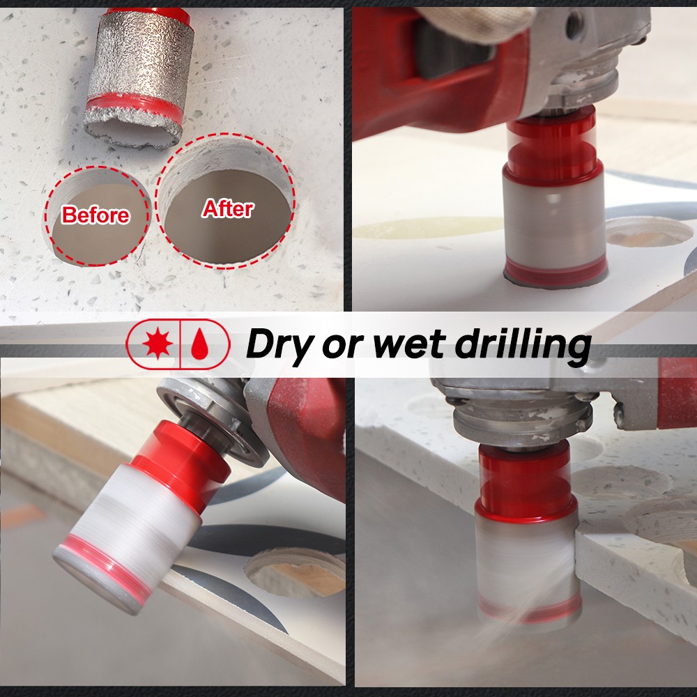 1''/25mm Diamond Milling Drilling Bit M14 Hole Saw Porcelain Tile Angle Grinder