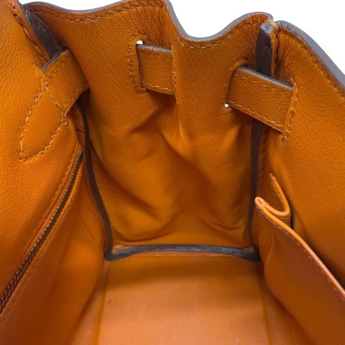 HERMES Kelly 28 internal stitch ▢B◻︎ Orange GD Hardware Vogue River #134 - Picture 12 of 24