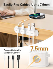 6 Pack Magnetic Cable Clips 1s Open/Lock , Cord Organizer Holder Strong Adh...