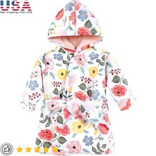 Animal Face Plush Hooded Bath Robe Soft Faux Fur Baby Machine Washable New