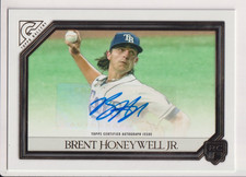 BRENT HONEYWELL JR 2021 TOPPS GALLERY BASEBALL AUTOGRAPH ROOKIE CARD #RA-BH. rookie card picture