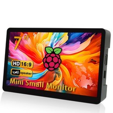 7'' Small HDMI Monitor 800x480 Raspberry Pi Screen with Case Second/Extend Sc...
