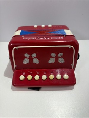 Schylling Little Red Accordion Child's Squeeze Box Musical Instrument Toy