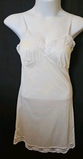 Contessa Full Slip Dress Lingerie Size 36 Nightgown Nightie Chemise Nylon Ivory