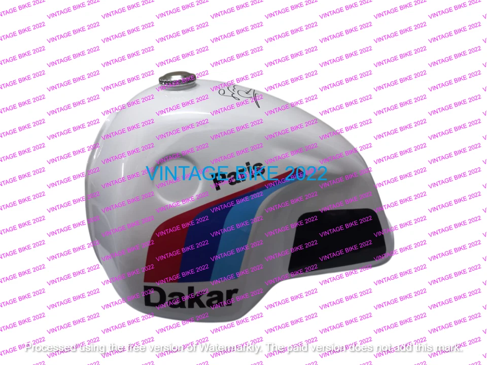 BMW R80 GS PARIS DAKAR 32 LITER WHITE STEEL GAS FUEL PETROL TANK+ CAP STICER /FI - Image 2 of 4
