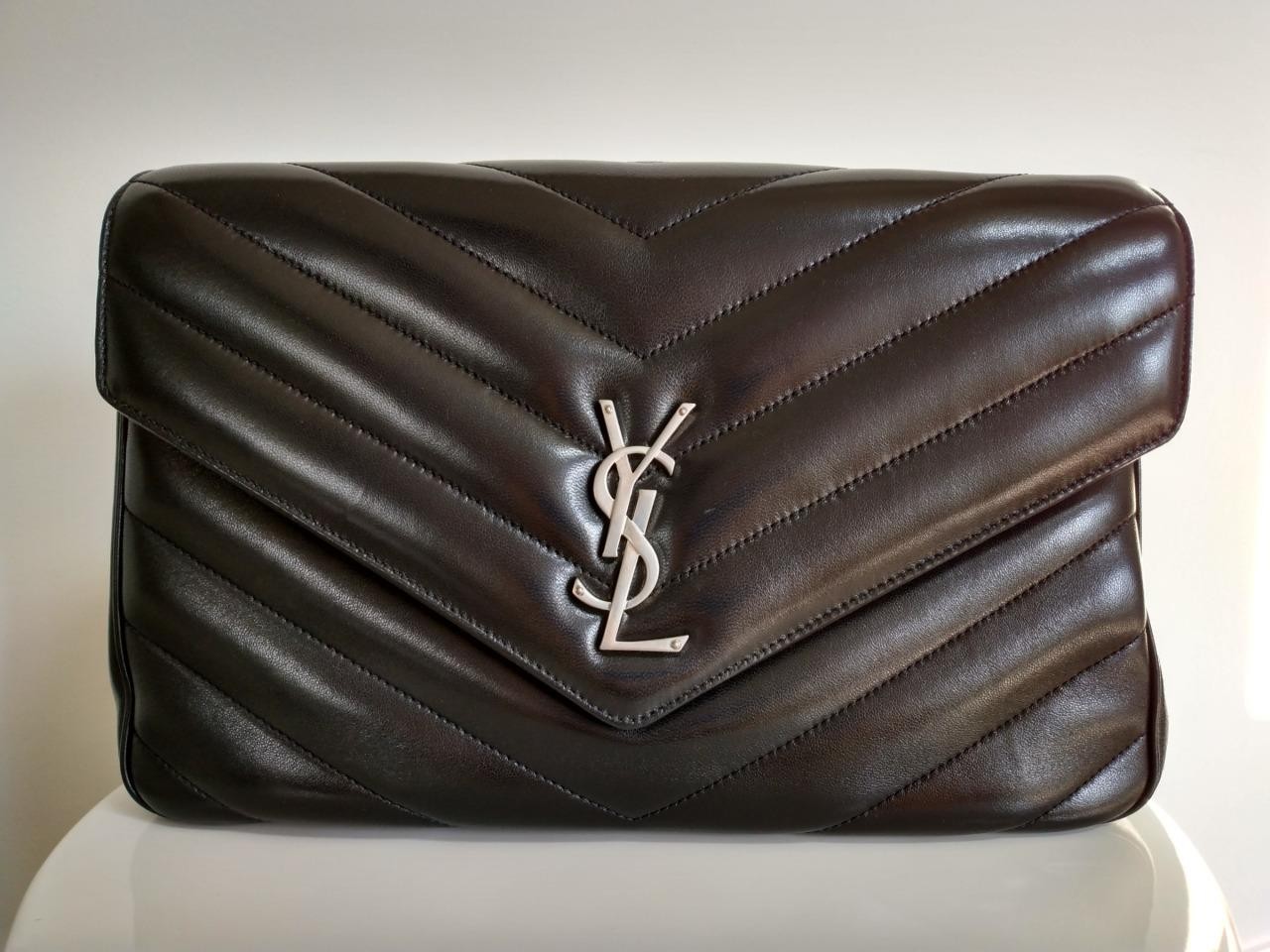 Saint Laurent Large Loulou Bag with Silver Hardware