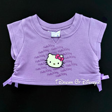 Build-A-Bear Hello Kitty Purple Tee Shirt Retired Teddy Clothes