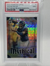 2023 Donruss Optic Justin Fields Mythical-black Pandora /25 Psa9
