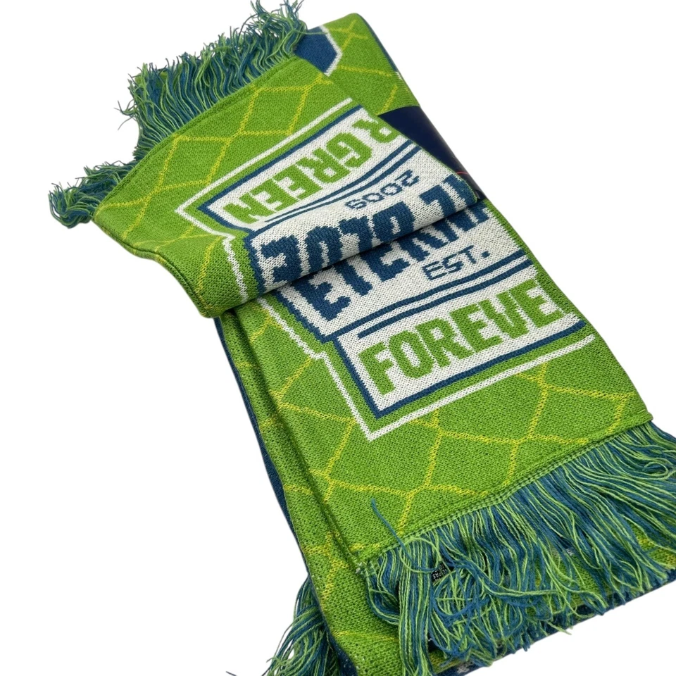 NUEVO Seattle Sounders FC MLS Juego de 2 Bufandas Verde Azul Fútbol Fan Regalo Para Siempre Foto 4 de 4