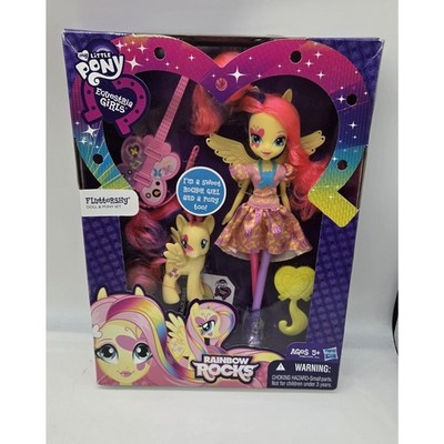 MY LITTLE PONY 2014 EQUESTRIA GIRLS FLUTTERSHY DOLL & PONY SET BRAND NEW RARE