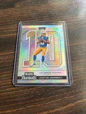 2020 Panini Playoff - Behind The Numbers Silver Prizm #BTN-26 Justin Herbert