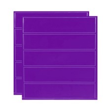 2Pcs 4.5" x 1" Adhesive Night Warning Reflective Stickers Purple
