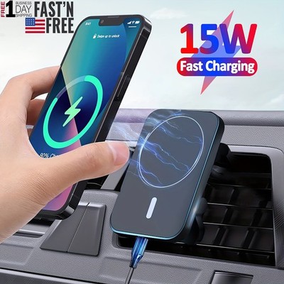 15W Wireless Magnetic Charger Car Mount Holder for iPhone 13 14 15 16 17 Pro Max