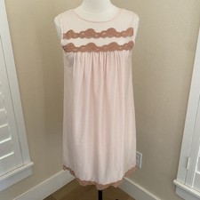 NWT Vintage Mary Jo Bruno Nightgown Neiman Marcus Dusty Pink Lace S