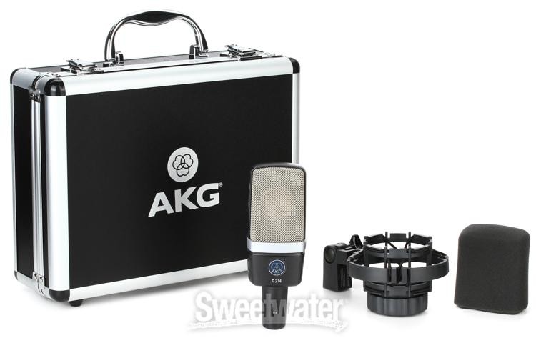 【極美品】AKG C214 + AKG PF80 AKG Pro Audio C214 Condenser Microphone - Detailed Recording