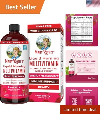 MARYRUTH'S Liquid Morning Multivitamin for Women, Men & Kids | Vitamin A C D ...