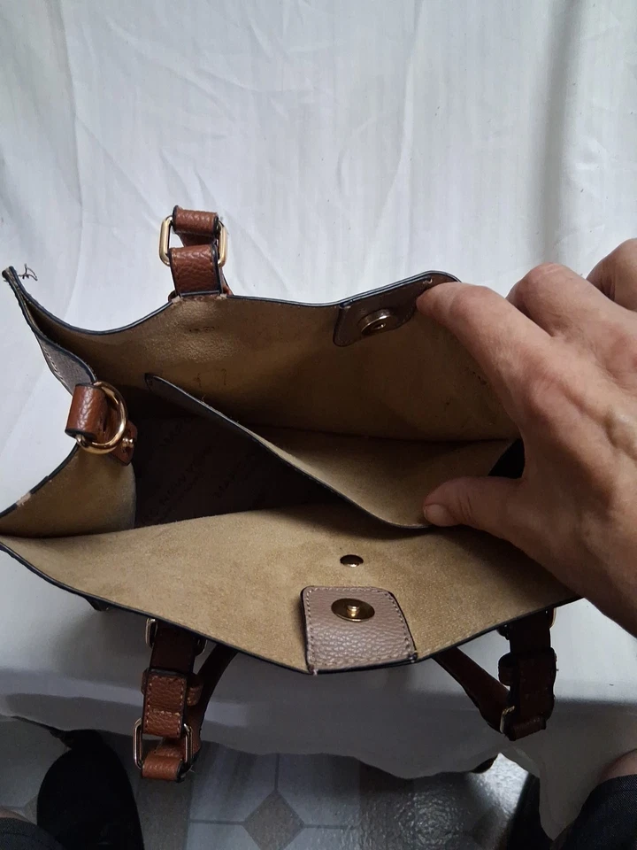 Marc New York (Andrew Marc) Brown Studded Handbag- Gold Studs - Image 4 of 4